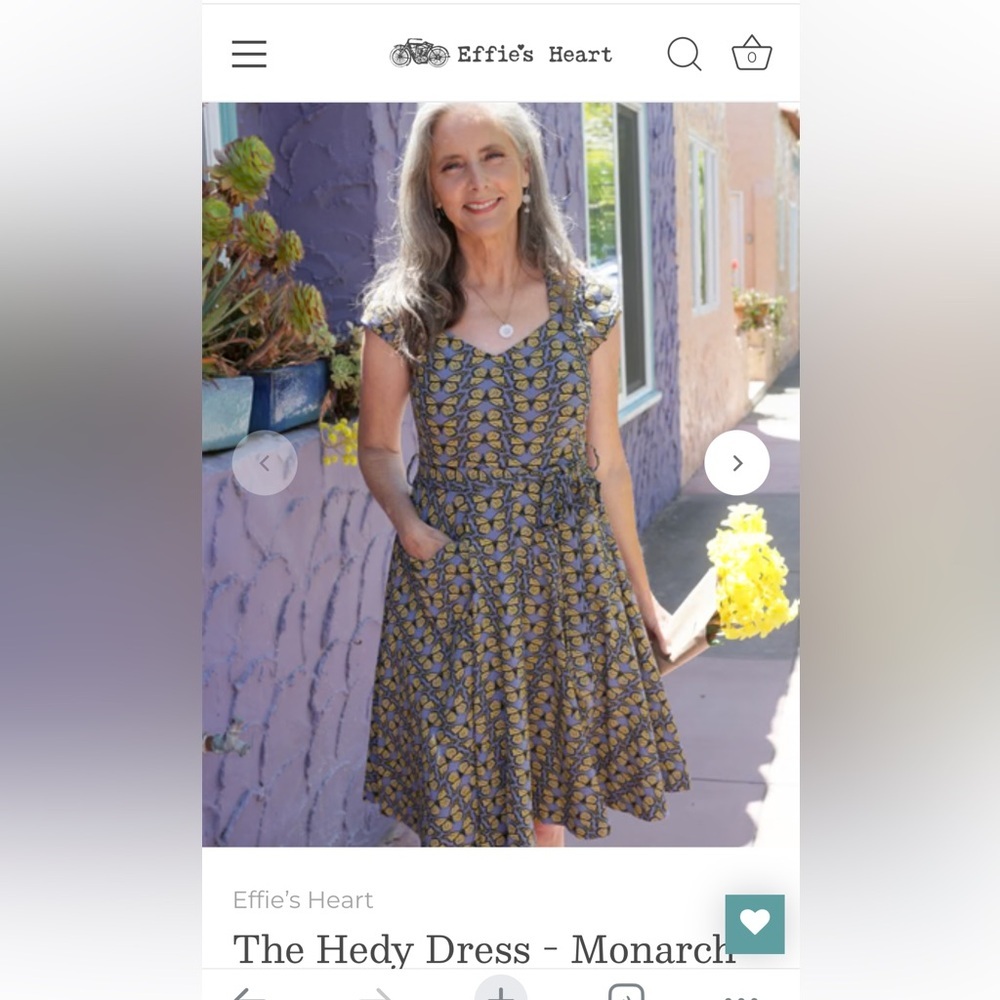 NWT Effie’s Heart Hedy Dress in Monarch Butterfly Print Women’s Medium
